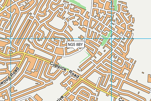 NG5 8BY map - OS VectorMap District (Ordnance Survey) NG5 8BY map - OS VectorMap District (Ordnance Survey)