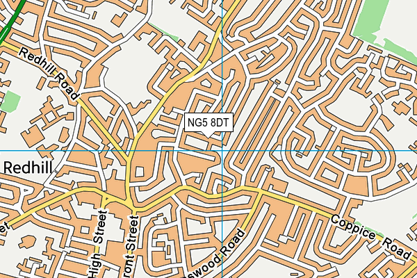 NG5 8DT map - OS VectorMap District (Ordnance Survey) NG5 8DT map - OS VectorMap District (Ordnance Survey)