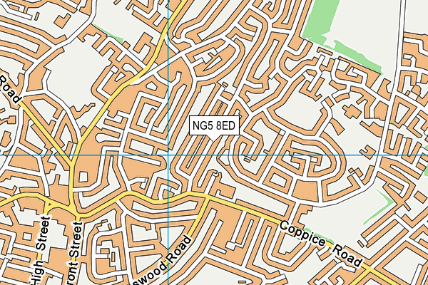 NG5 8ED map - OS VectorMap District (Ordnance Survey) NG5 8ED map - OS VectorMap District (Ordnance Survey)