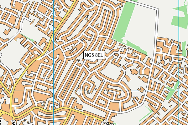 NG5 8EL map - OS VectorMap District (Ordnance Survey) NG5 8EL map - OS VectorMap District (Ordnance Survey)
