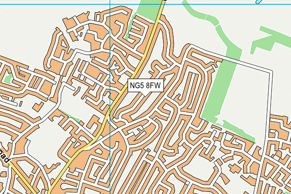 NG5 8FW map - OS VectorMap District (Ordnance Survey) NG5 8FW map - OS VectorMap District (Ordnance Survey)
