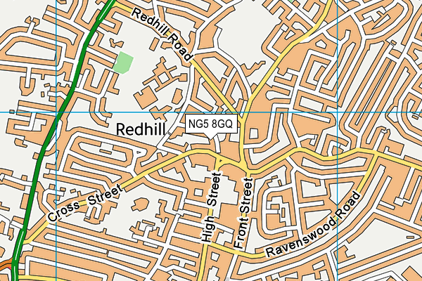 NG5 8GQ map - OS VectorMap District (Ordnance Survey) NG5 8GQ map - OS VectorMap District (Ordnance Survey)