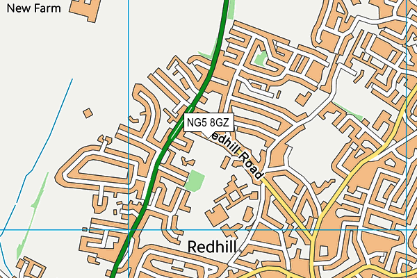 NG5 8GZ map - OS VectorMap District (Ordnance Survey) NG5 8GZ map - OS VectorMap District (Ordnance Survey)