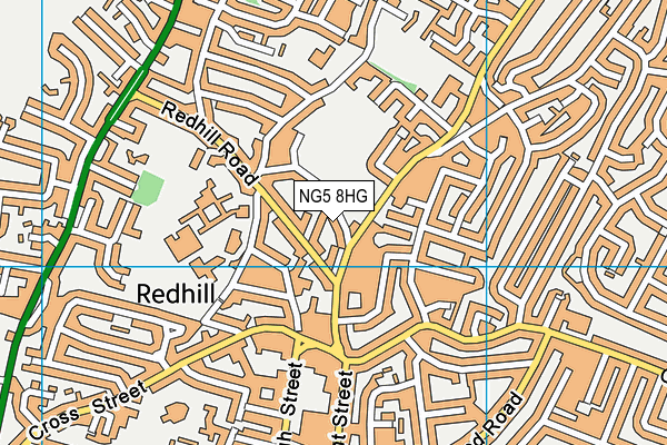NG5 8HG map - OS VectorMap District (Ordnance Survey) NG5 8HG map - OS VectorMap District (Ordnance Survey)
