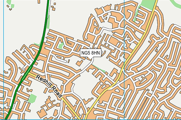 NG5 8HN map - OS VectorMap District (Ordnance Survey) NG5 8HN map - OS VectorMap District (Ordnance Survey)