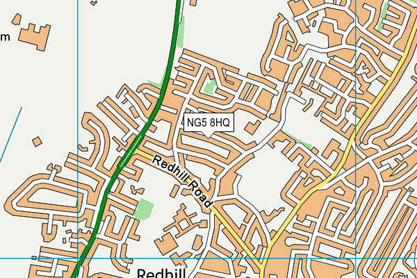 NG5 8HQ map - OS VectorMap District (Ordnance Survey) NG5 8HQ map - OS VectorMap District (Ordnance Survey)
