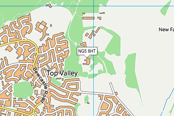 NG5 8HT map - OS VectorMap District (Ordnance Survey) NG5 8HT map - OS VectorMap District (Ordnance Survey)