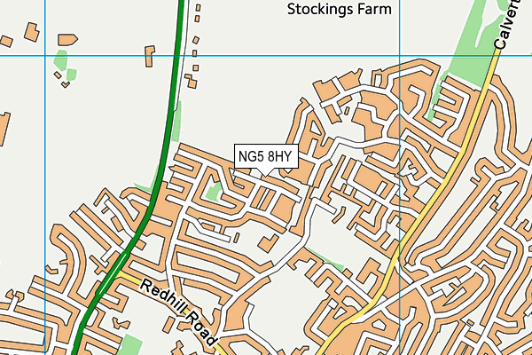 NG5 8HY map - OS VectorMap District (Ordnance Survey) NG5 8HY map - OS VectorMap District (Ordnance Survey)
