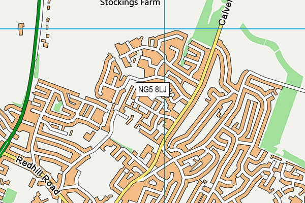 NG5 8LJ map - OS VectorMap District (Ordnance Survey) NG5 8LJ map - OS VectorMap District (Ordnance Survey)