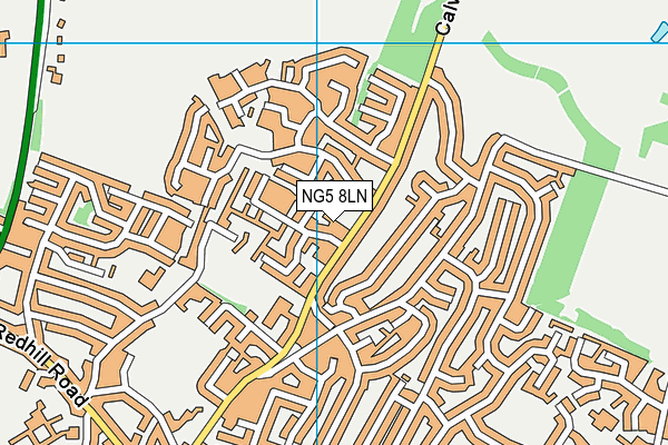 NG5 8LN map - OS VectorMap District (Ordnance Survey) NG5 8LN map - OS VectorMap District (Ordnance Survey)