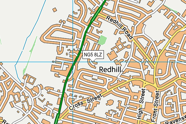 NG5 8LZ map - OS VectorMap District (Ordnance Survey) NG5 8LZ map - OS VectorMap District (Ordnance Survey)
