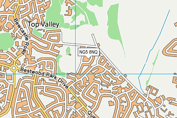 NG5 8NQ map - OS VectorMap District (Ordnance Survey) NG5 8NQ map - OS VectorMap District (Ordnance Survey)