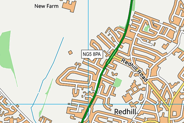 NG5 8PA map - OS VectorMap District (Ordnance Survey) NG5 8PA map - OS VectorMap District (Ordnance Survey)