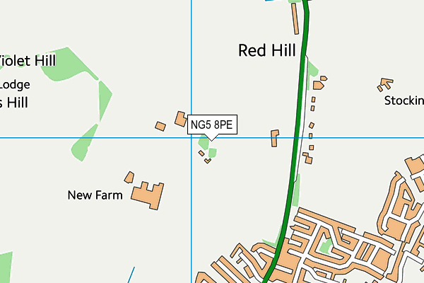 NG5 8PE map - OS VectorMap District (Ordnance Survey) NG5 8PE map - OS VectorMap District (Ordnance Survey)
