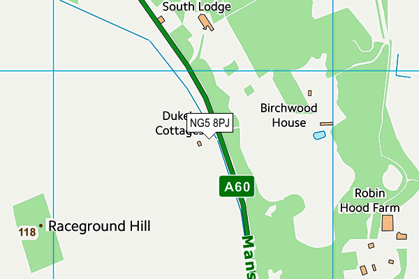 NG5 8PJ map - OS VectorMap District (Ordnance Survey) NG5 8PJ map - OS VectorMap District (Ordnance Survey)