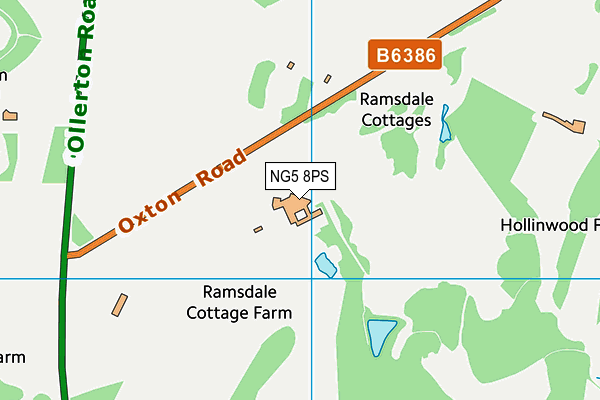NG5 8PS map - OS VectorMap District (Ordnance Survey) NG5 8PS map - OS VectorMap District (Ordnance Survey)