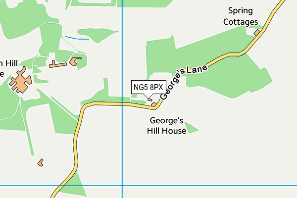 NG5 8PX map - OS VectorMap District (Ordnance Survey) NG5 8PX map - OS VectorMap District (Ordnance Survey)