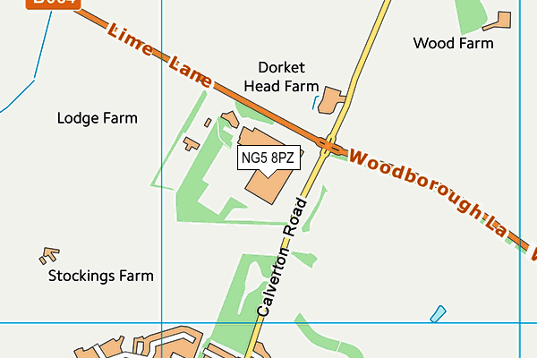 NG5 8PZ map - OS VectorMap District (Ordnance Survey) NG5 8PZ map - OS VectorMap District (Ordnance Survey)