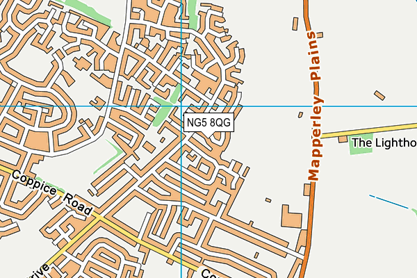 NG5 8QG map - OS VectorMap District (Ordnance Survey) NG5 8QG map - OS VectorMap District (Ordnance Survey)
