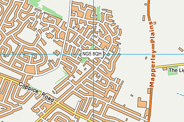NG5 8QH map - OS VectorMap District (Ordnance Survey) NG5 8QH map - OS VectorMap District (Ordnance Survey)