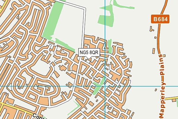 NG5 8QR map - OS VectorMap District (Ordnance Survey) NG5 8QR map - OS VectorMap District (Ordnance Survey)