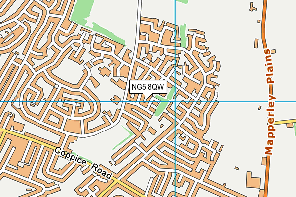 NG5 8QW map - OS VectorMap District (Ordnance Survey) NG5 8QW map - OS VectorMap District (Ordnance Survey)