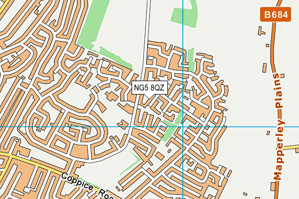 NG5 8QZ map - OS VectorMap District (Ordnance Survey) NG5 8QZ map - OS VectorMap District (Ordnance Survey)