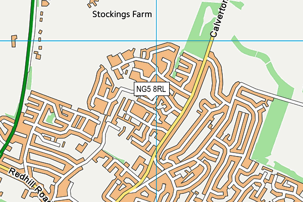 NG5 8RL map - OS VectorMap District (Ordnance Survey) NG5 8RL map - OS VectorMap District (Ordnance Survey)