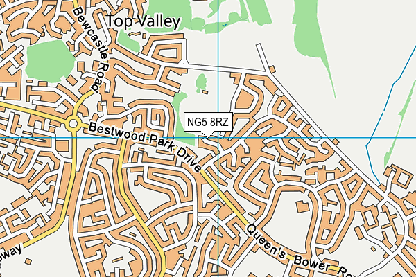 NG5 8RZ map - OS VectorMap District (Ordnance Survey) NG5 8RZ map - OS VectorMap District (Ordnance Survey)