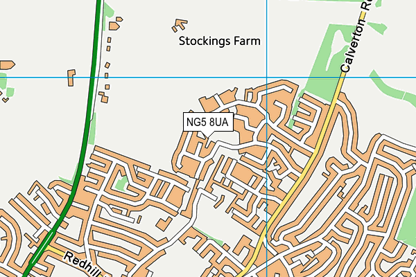 NG5 8UA map - OS VectorMap District (Ordnance Survey) NG5 8UA map - OS VectorMap District (Ordnance Survey)