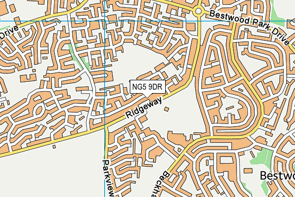 NG5 9DR map - OS VectorMap District (Ordnance Survey) NG5 9DR map - OS VectorMap District (Ordnance Survey)
