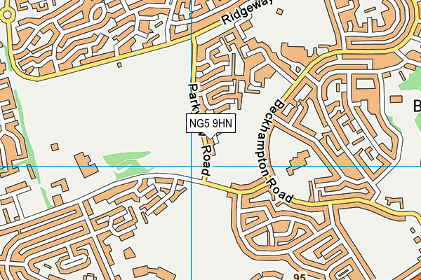 NG5 9HN map - OS VectorMap District (Ordnance Survey) NG5 9HN map - OS VectorMap District (Ordnance Survey)