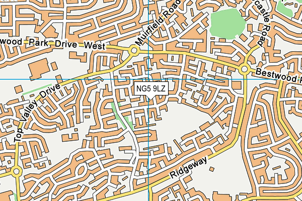 NG5 9LZ map - OS VectorMap District (Ordnance Survey) NG5 9LZ map - OS VectorMap District (Ordnance Survey)