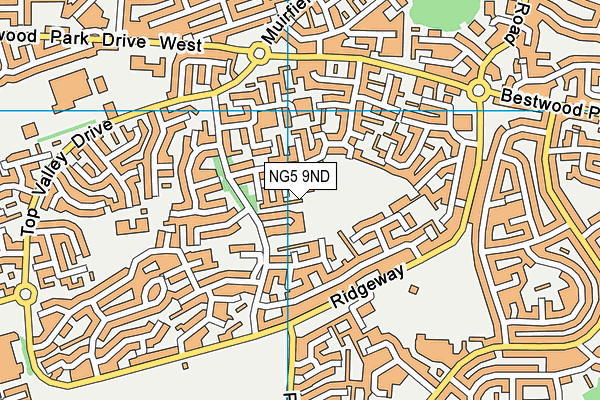 NG5 9ND map - OS VectorMap District (Ordnance Survey) NG5 9ND map - OS VectorMap District (Ordnance Survey)