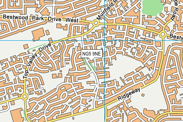NG5 9NE map - OS VectorMap District (Ordnance Survey) NG5 9NE map - OS VectorMap District (Ordnance Survey)