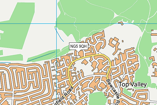 NG5 9QH map - OS VectorMap District (Ordnance Survey) NG5 9QH map - OS VectorMap District (Ordnance Survey)