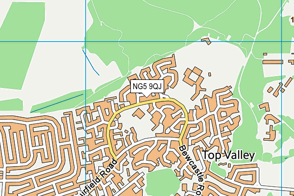 NG5 9QJ map - OS VectorMap District (Ordnance Survey) NG5 9QJ map - OS VectorMap District (Ordnance Survey)