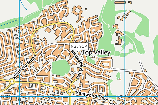 NG5 9QP map - OS VectorMap District (Ordnance Survey) NG5 9QP map - OS VectorMap District (Ordnance Survey)