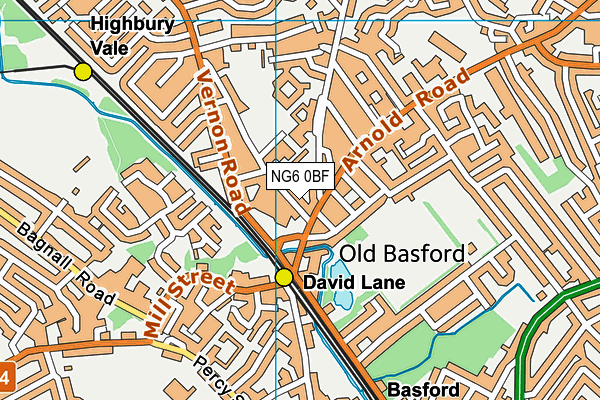 NG6 0BF map - OS VectorMap District (Ordnance Survey) NG6 0BF map - OS VectorMap District (Ordnance Survey)