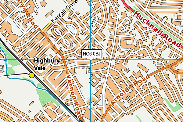 NG6 0BJ map - OS VectorMap District (Ordnance Survey) NG6 0BJ map - OS VectorMap District (Ordnance Survey)
