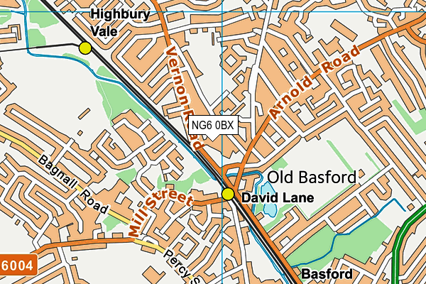 NG6 0BX map - OS VectorMap District (Ordnance Survey) NG6 0BX map - OS VectorMap District (Ordnance Survey)