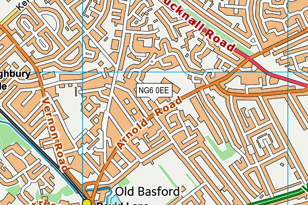 NG6 0EE map - OS VectorMap District (Ordnance Survey) NG6 0EE map - OS VectorMap District (Ordnance Survey)