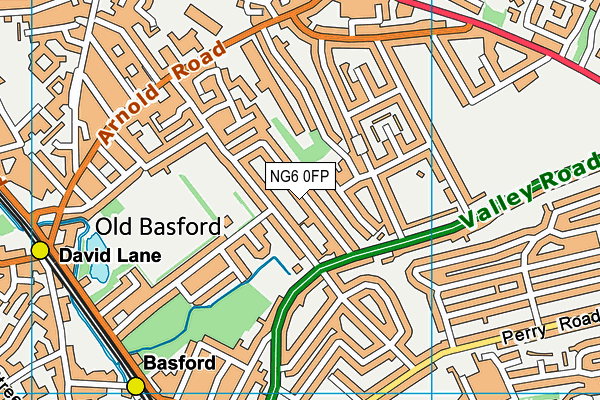 NG6 0FP map - OS VectorMap District (Ordnance Survey) NG6 0FP map - OS VectorMap District (Ordnance Survey)
