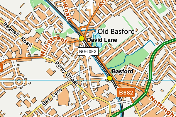 NG6 0FX map - OS VectorMap District (Ordnance Survey) NG6 0FX map - OS VectorMap District (Ordnance Survey)