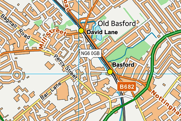 NG6 0GB map - OS VectorMap District (Ordnance Survey) NG6 0GB map - OS VectorMap District (Ordnance Survey)