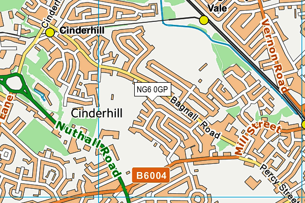 NG6 0GP map - OS VectorMap District (Ordnance Survey) NG6 0GP map - OS VectorMap District (Ordnance Survey)