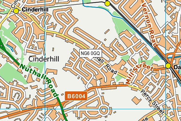 NG6 0GQ map - OS VectorMap District (Ordnance Survey) NG6 0GQ map - OS VectorMap District (Ordnance Survey)