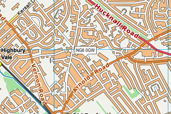 NG6 0GW map - OS VectorMap District (Ordnance Survey) NG6 0GW map - OS VectorMap District (Ordnance Survey)