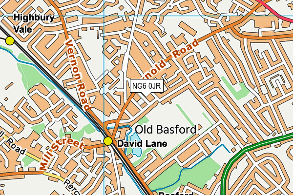 NG6 0JR map - OS VectorMap District (Ordnance Survey) NG6 0JR map - OS VectorMap District (Ordnance Survey)