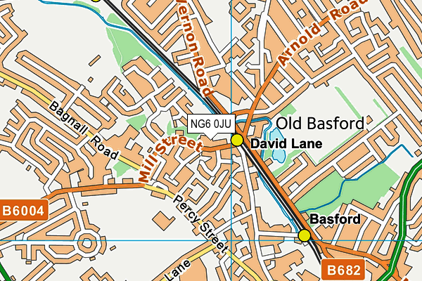 NG6 0JU map - OS VectorMap District (Ordnance Survey) NG6 0JU map - OS VectorMap District (Ordnance Survey)